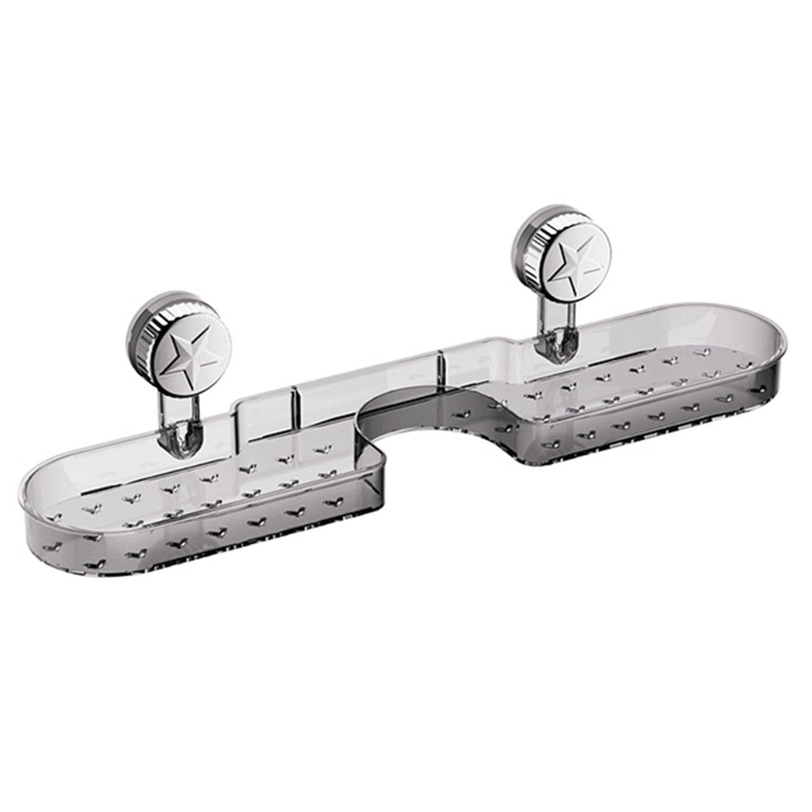 Nucelit Sucker Shower Caddys, Heavy Duty Shower Organizers Wall Mounted Shelf for Bathroom, Countertop Kitchen Spices Racks Bathroom Organizers