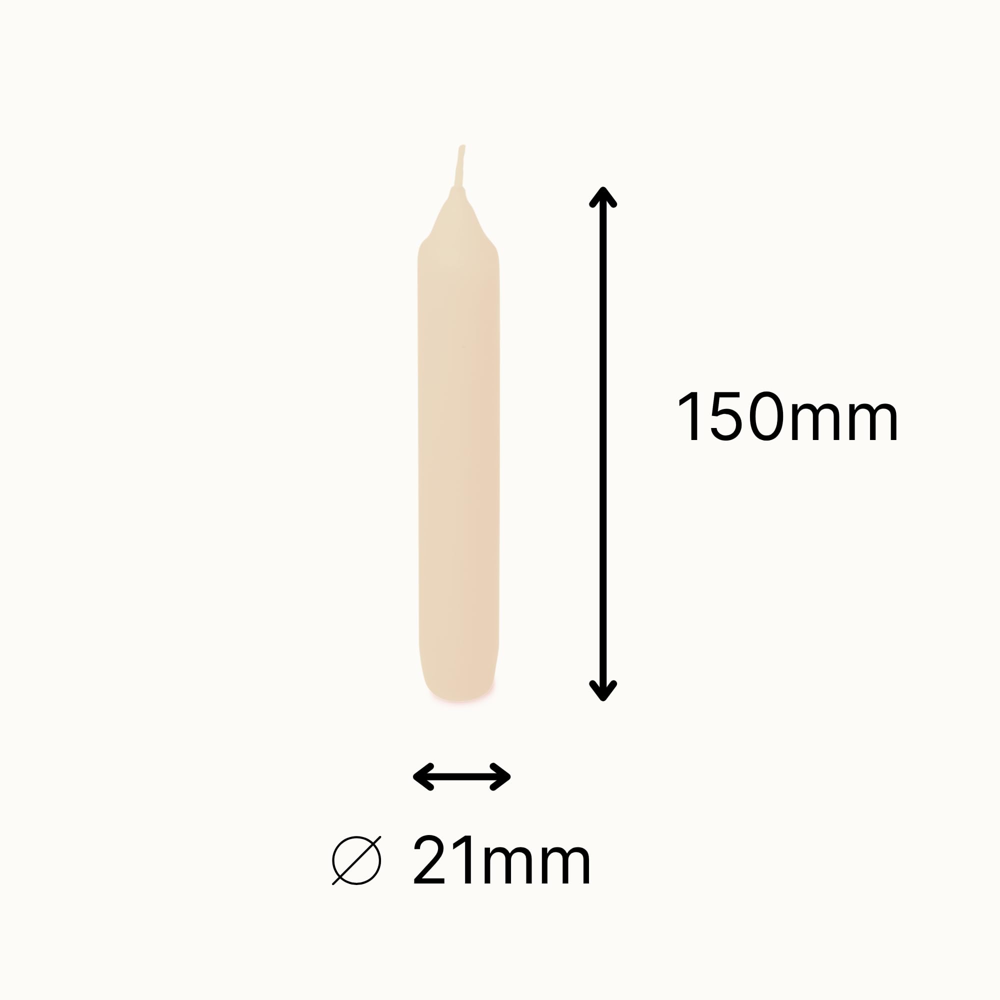Spaas 64 Geruchlose Mini-Tischkerzen, 21/150mm, 5 Stunden, Beige