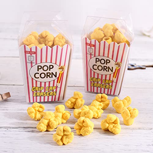 Pencil Top Erasers 36 Pack Popcorn Pencil Erasers Toppers Cap Erasers For Kids Cute Fun Novelty Food Erasers For Student School Supplies Prize Gifts Party Favors #TOP5