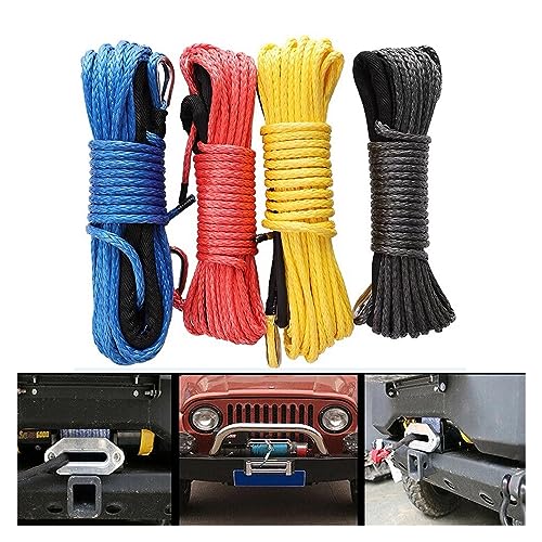 Cable de cabrestante de 15m y 3,5T con gancho cuerda remolque coche ATV 3