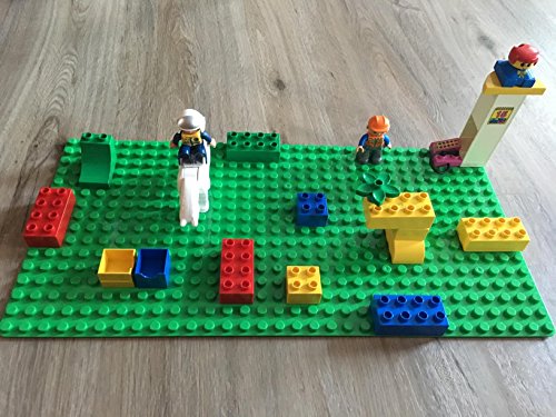 Katara 1739 - Große Platte Bauplatte, Kompatibel Lego, Simba Blox, My, Q-Bricks 51cm x 26cm x 2cm, Rechteckig, Grün – Bild 3