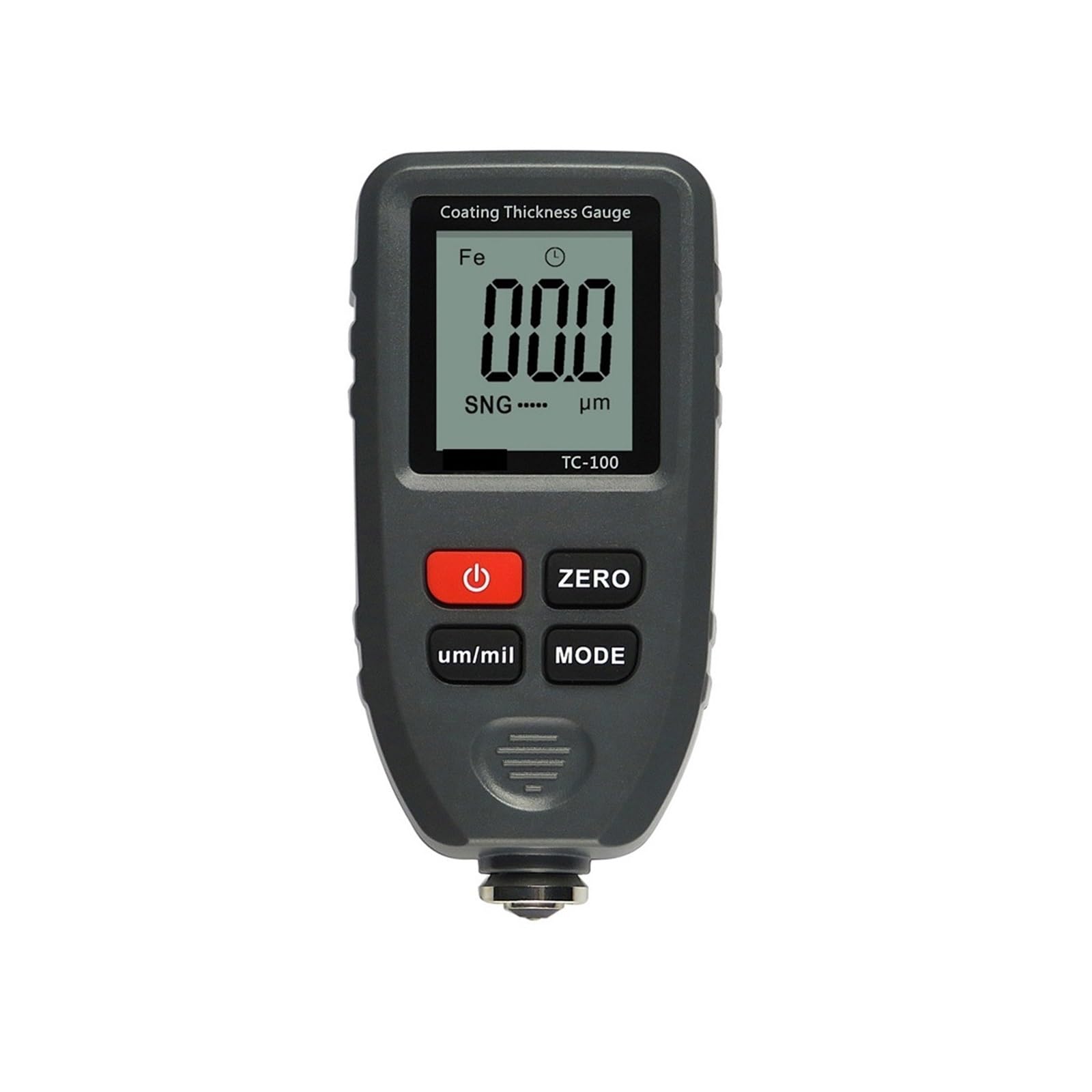 Miernik grubości lakieru, Miernik Grubości Powłoki TC100 Tester Samochodowy Pomiar FE/NFE Dwa Ręczne Przyrządy Wielokolorowe Przenośny miernik głębokości lakieru(Black)