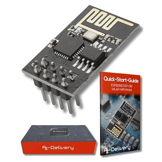 AZDelivery ESP8266X ESP-01S WLAN WiFi Modulo compatibile con Arduino e Raspberry Pi incluso un E-Book!