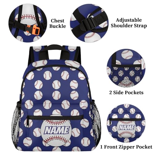 Personalized Toddler Backpack Baseball Sports Boys Mini Shoulder Bag Preschool Backpacks3