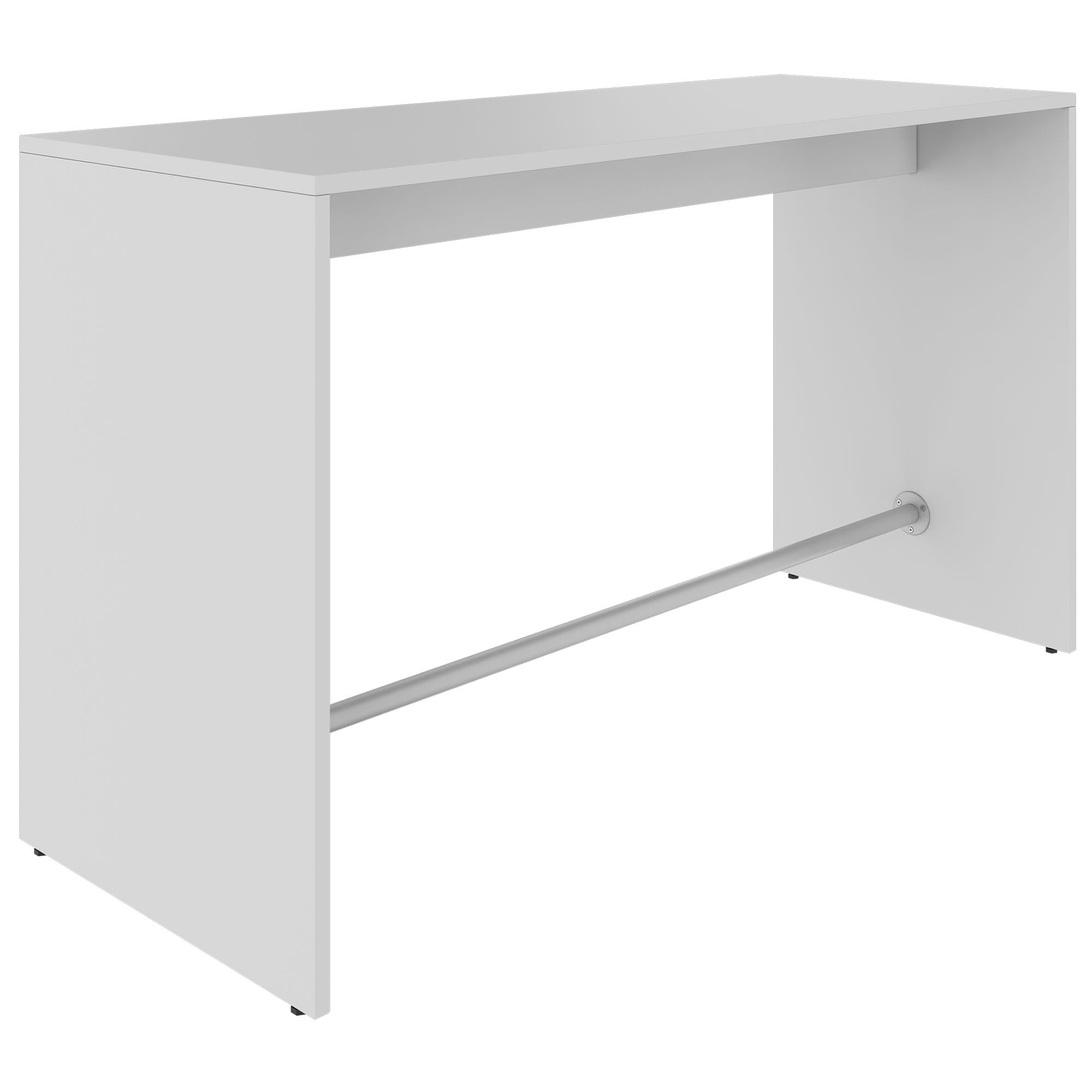 Stół wysoki | Light | Melamina, perłowo-szary | 160-180 cm | wytrzymały | odporny na zarysowania | przyjemna wysokość | do biura, na spotkanie i w czasie wolnym