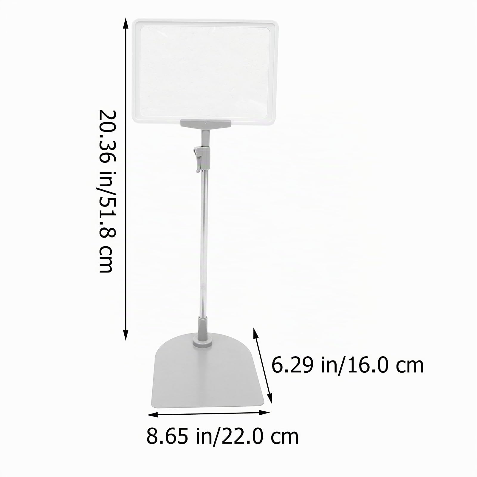 STOBOK Porta Cartellino Prezzo Riutilizzabile A5 Supporto Display Prezzi Portatile Con Base Stabile Per Supermercato Negozio Frutta Verdura