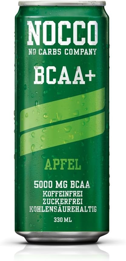 Bebida NOCCO BCAA incl. depósito - Sabor manzana - No Carbs Company Fitness Drink 24 x 330ml incl.