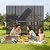 Metal Privacy Screen Outdoor with Stand, 6 ft Tall Decorative Privacy Fence Featuring Simple Assembly, Freestanding Fence Panels & Portable Divider Screens for Patio, Balcony, Garden, Backyard