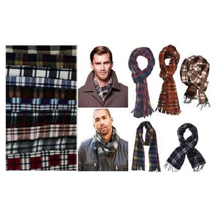 Unisex Checkered Fleece Muffler Cum Scarf (Red, Free Size)-image-49
