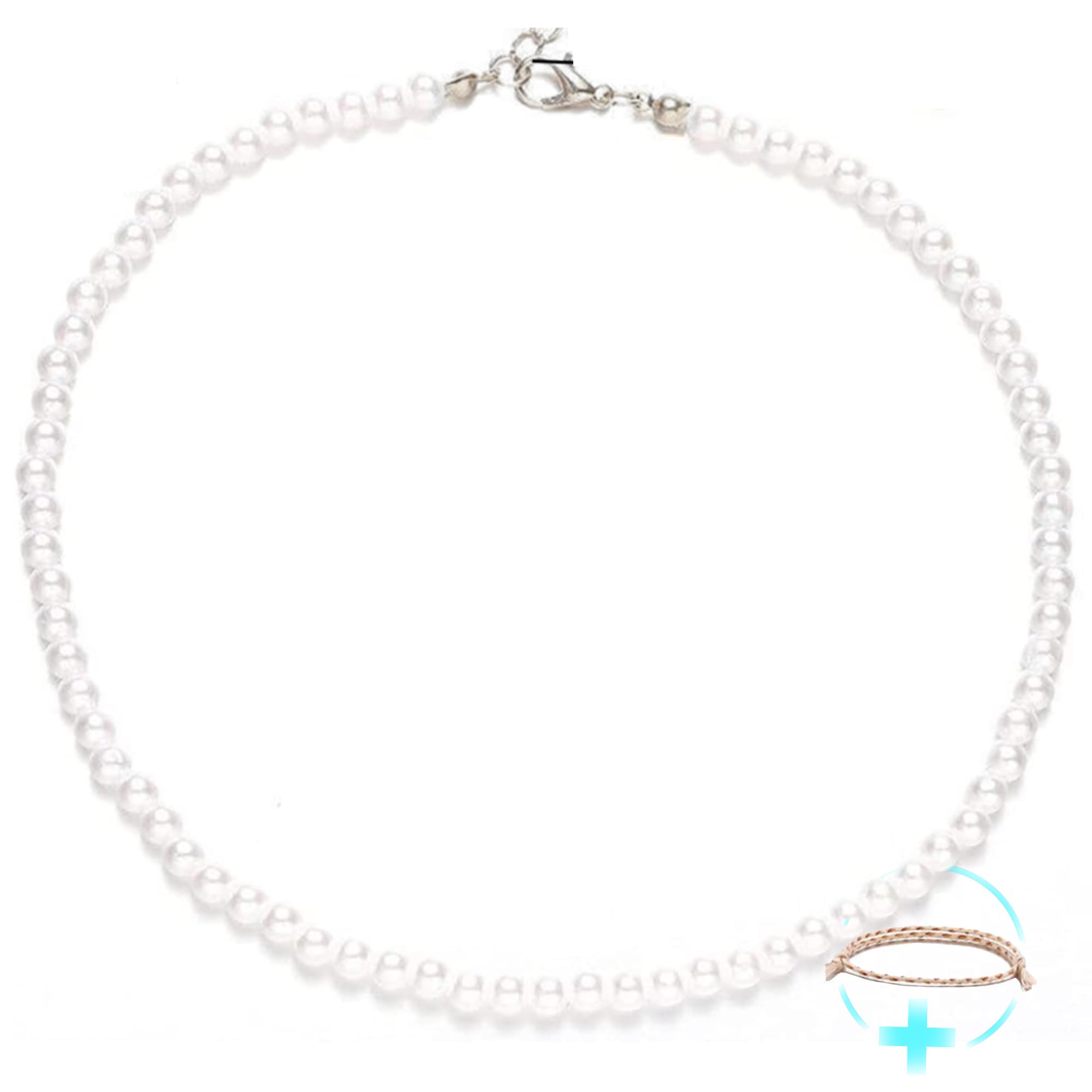 Uonel INDUSTRY Collar perlas hombre 6mm Juvenil verano Colagante Surfero hombre - Luce juvenil