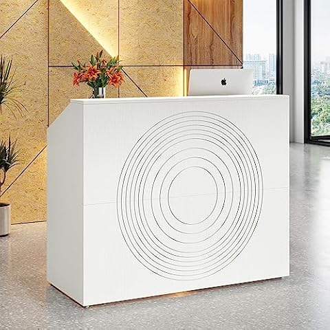 Tribesigns Reception Desk with Counter Cover
