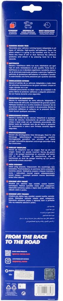 Sparco Set 2 pezzi battitacco OPC13130 protettivo universale adesivo auto 450x40mm