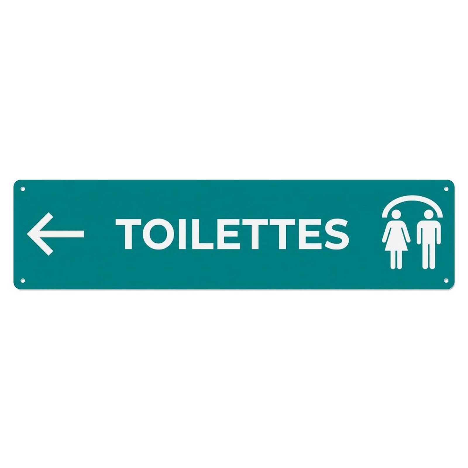 Olhnbad 4X16inch(10X40cm) Toilettes Left Arrow Directional Metal Tin Sign