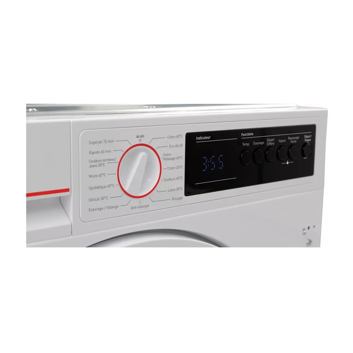 SHARP Lave linge encastrable ESNIB814BWNA, 8 kg, 15 prgrammes, 1400 tr/mn