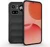 Nothing Phone 4A Pro ile Uyumlu Kılıf Kamera Korumalı Kabartmalı Yumuşak Silikon Kapak İçi Kadife - Siyah