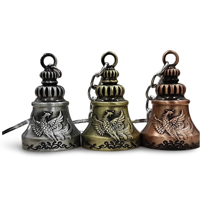 Image of Guardian Bell KeyChain Tibetan Key Chain Good Luck Key Chain