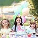Sonwyoung 24 Pcs Colorful Party Hats for Kids Glitter Reusable Paper Hats for Baby Shower Birthday Party Decorations(Light, Macaron, Glitter)