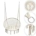 Karriw Hammock Chair Macrame Swing,Cotton Hanging Macrame Hammock Swing Chair Ideal for Indoor, Outdoor, Home,Bedroom, Patio, Deck, Yard, Garden (White)