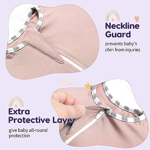 Image of PuppyPaws Baby Sleep Sack 2-Pack Set, Transitional Swaddle, Sleep Sack 3-6 Months, Wearable Blanket Baby with 2-Way Zipper Summer, 95% Rayon derived from Bamboo, 5% Spandex