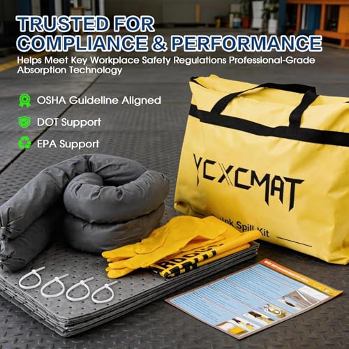 Image of Universal Spill Kit for Chemical, Water & Garage Oil Cleanup 8 Pack