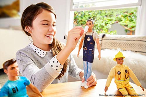 Muñeco Ken Barista con Delantal y Accesorio de Café miniatura 2