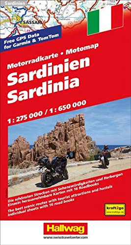 Motomap Sardinien 1 : 275 000 / 1 : 650 000: Die schönsten Strecken mit Sehenswürdigkeiten und Her Motomap Sardinien 1 : 275 000 / 1 : 650 000: Die schönsten Strecken mit Sehenswürdigkeiten und Her