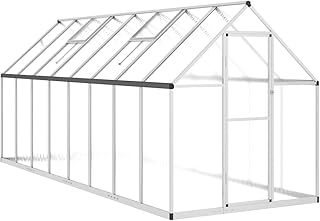 Invernadero con marco de base, plata, 445 x 169 x 195 cm, aluminio, 3266332