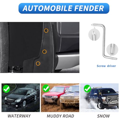 Image of Custom Fit for Mud Flaps 2022-2025 VW Golf GTI Hatchback Mud Splash Guard Front and Rear 4-PC Set