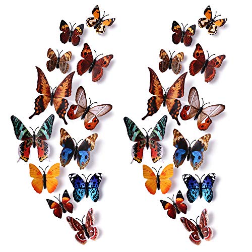 24pcs 3D Vivid Special Man-Made Lively Butterfly Art...