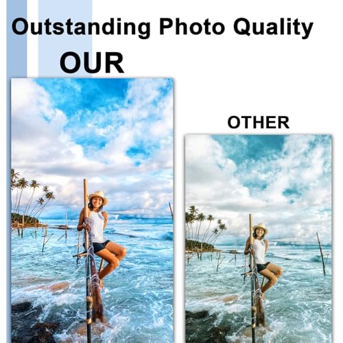 Image of Compatible for Liene Amber M100 /M200 4x6 Photo Printer Ink Cartridge-2 Cartridges Refill and Photo Paper- 80 Sheets with DHP512 /DHP513 Photo Printers