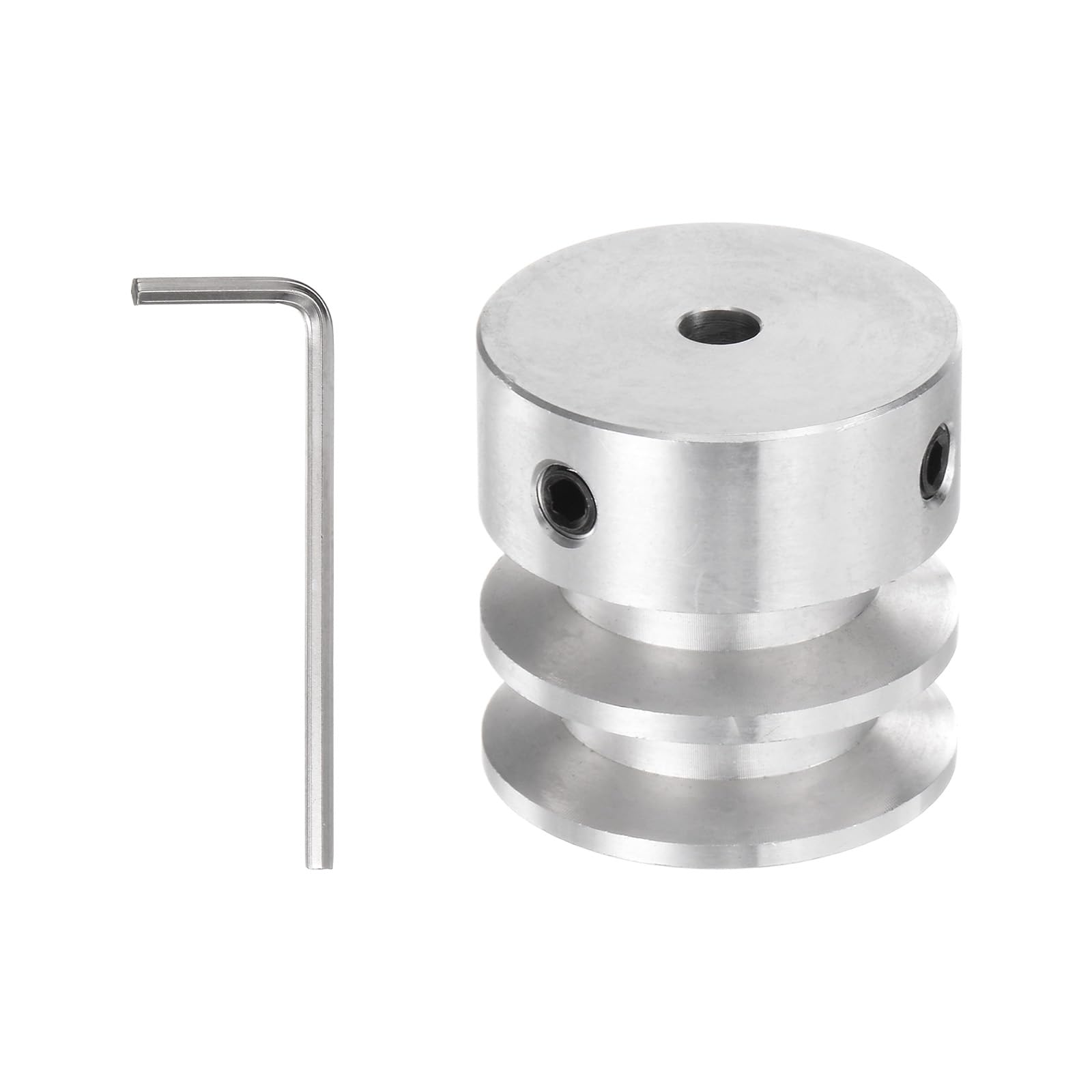 Sourcing Map Puleggia A V In Alluminio - Foro 8mm, Diametro 31mm Per Cinghie Tonde PU 3-5mm