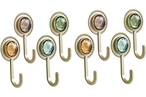 PRETYZOOM 8 Pack Leaf Shaped Self-Adhesive Hooks