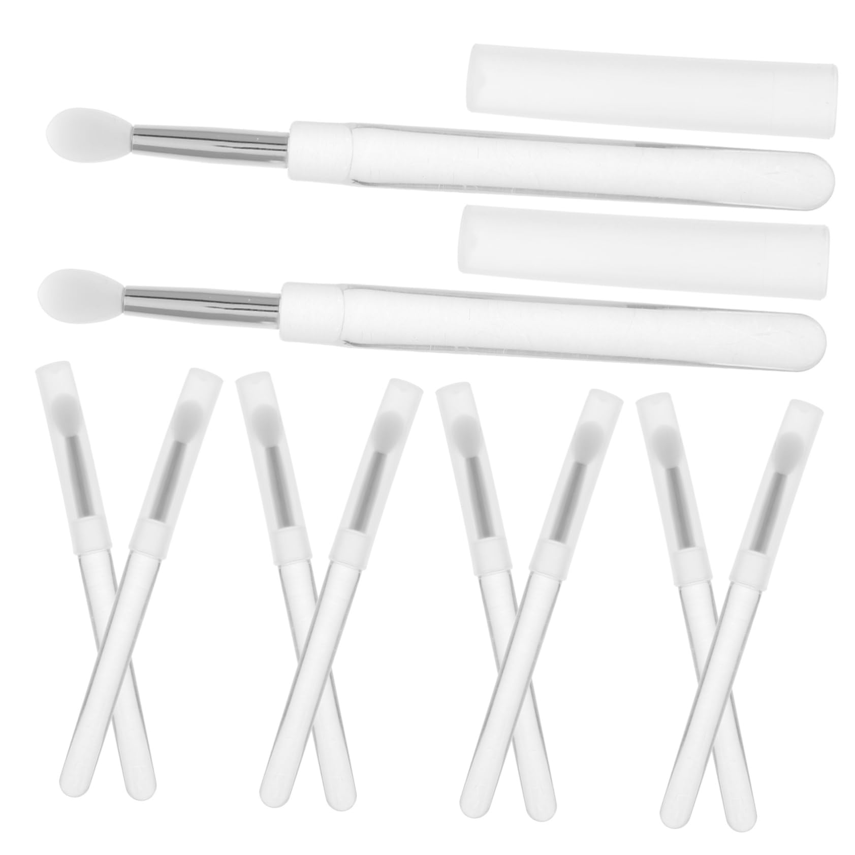 Didiseaon 10-piece Silicone Lip Brush Set Comfortable Bristles Multifunctional for Lipstick Gloss Travel-friendly Easy-clean