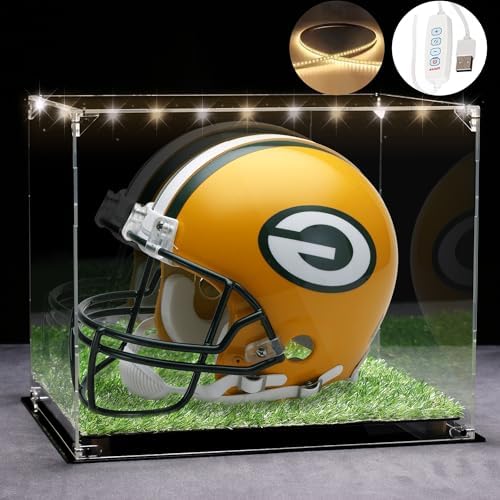 Premium Full Size Football Helmet Display Case with