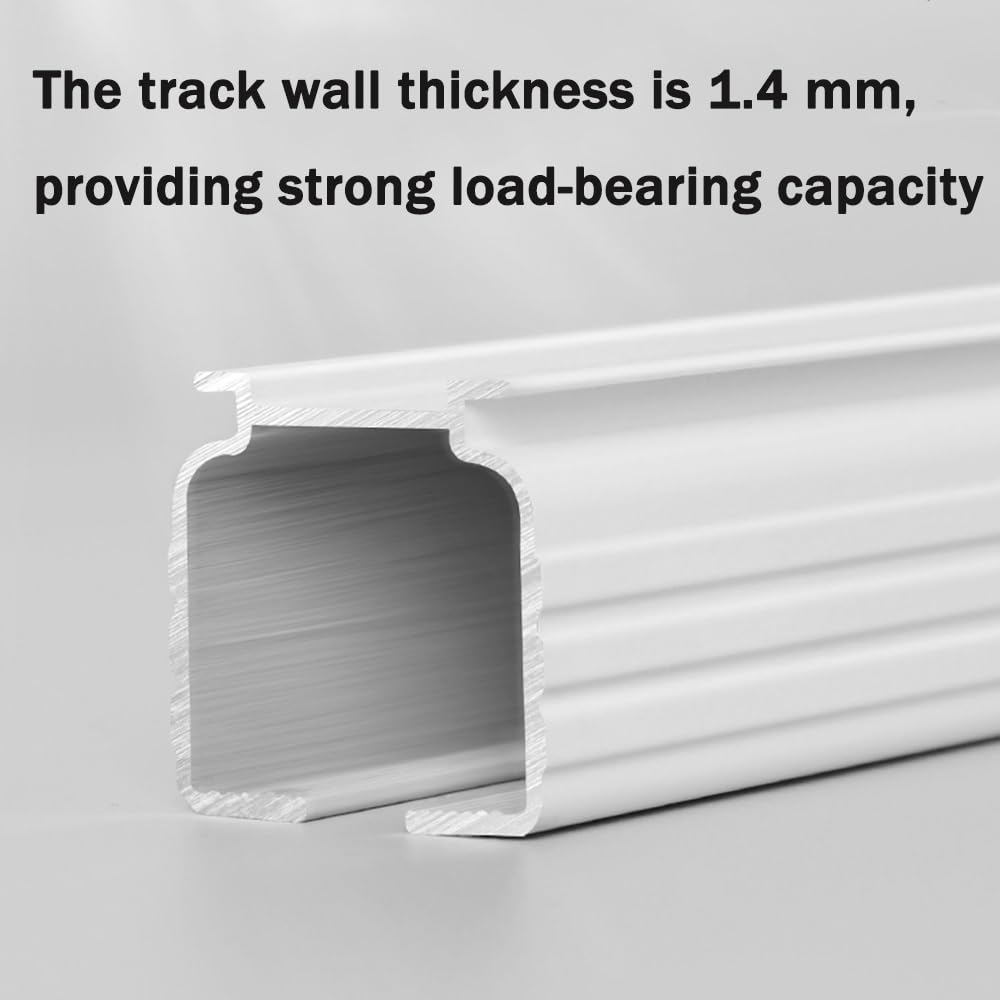 Aluminiowe karnisze do montażu sufitowego, regulowane 100, 400 cm, białe, 300 cm, idealne do salonu, sypialni, prysznica, kampera i stylowy design