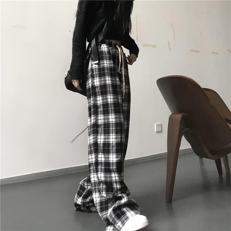 Casual Plaid Pants Y2K Goth Alt Baggy Pants Fairy Grunge Alternative Clothing Drawstring Fairycore Streetwear - Image 6