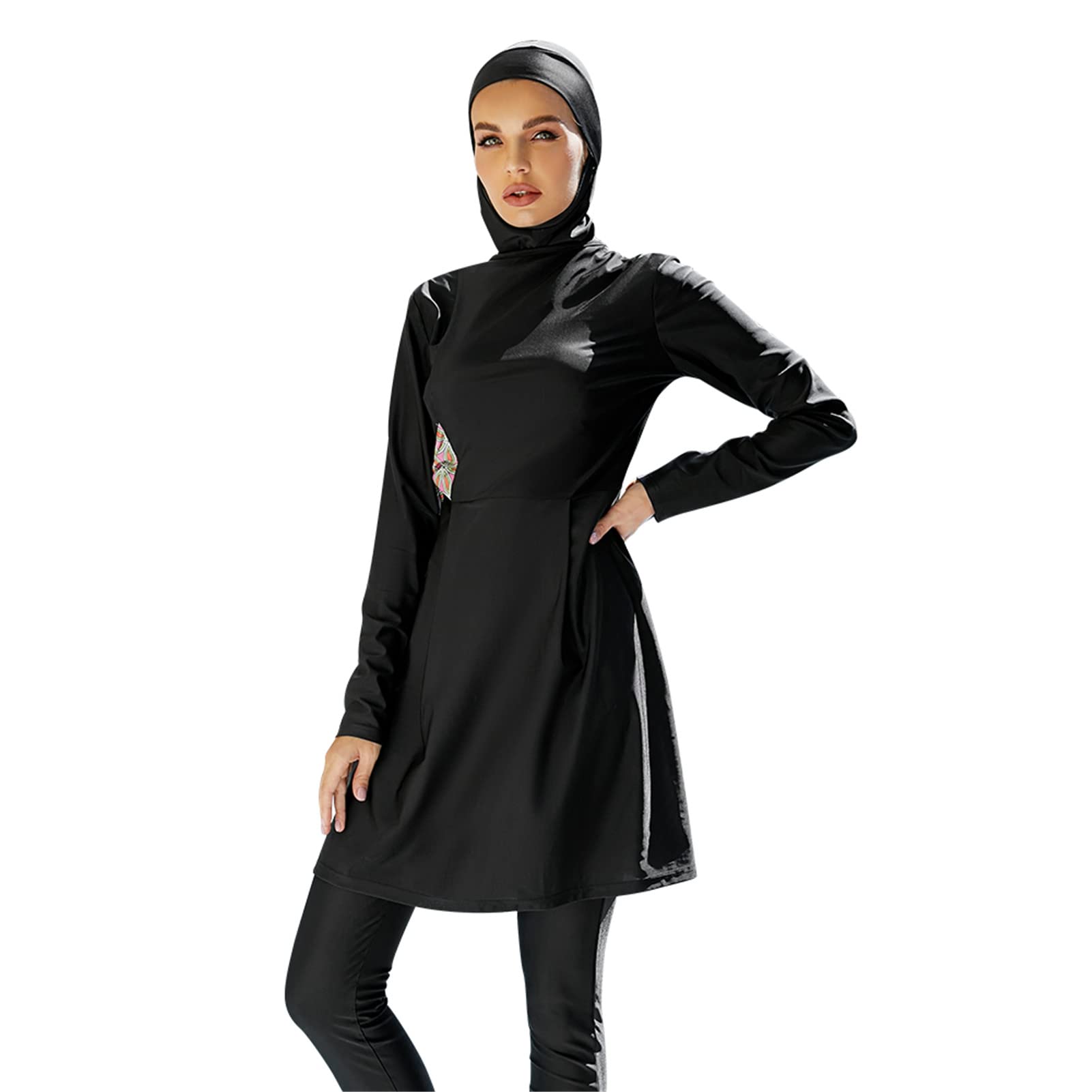 Shin Fashion Women Modest Swimsuit Fully Coverage Swimwear Burkini Islamic Hijab Bathing Suit