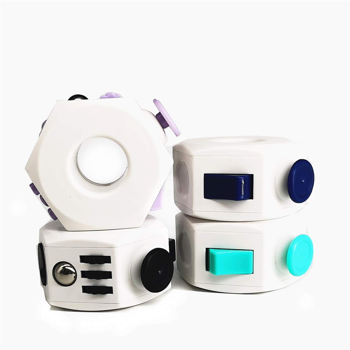 Amazon Com Fidget Toy Decompression Ring Anxiety Toy Relieves Stress Blue Toys Games