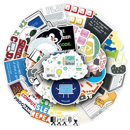 50PCS Pegatinas de El Programador,Pegatinas para Ordenador