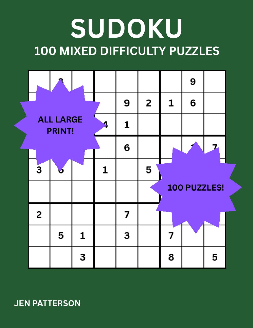 Mixed Difficulty Sudoku: 100 Puzzles for Adults - Easy to Hard