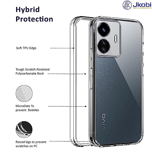 Image of Jkobi Back Cover for Vivo iQOO Z6 Lite 5G (Silicone Clear Shockproof Case with Camera Protection | Soft and Flexible | Transparent)