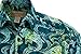 Johari West Men's Button-Down Short Sleeve Shirt, Dorado Stop (Green, Large)
