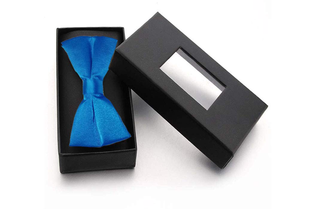 RR DESIGN Essential Satin Neck Bow tie for Toddler(5 Years - 10 Years) Electric Blue 4