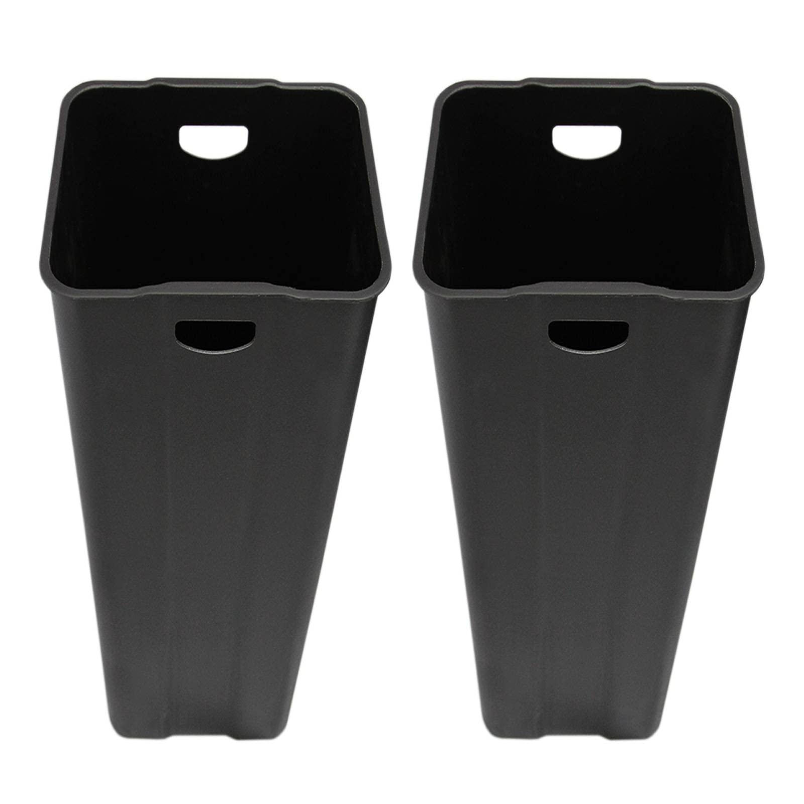 Monster Shop Doppel Tretmülleimer Edelstahl 60 L Mülltrennsystem Mülleimer Papierkorb Abfalleimer Recycling 2 Fächer herausnehmbar Pedal Bin Schwarz