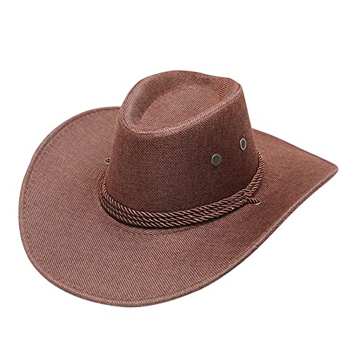 Cowboy Hat for Boys 4 Years Fashion Cowboy Sun Hat Wide Brim Travel Sun Cap Faux Leather Hat