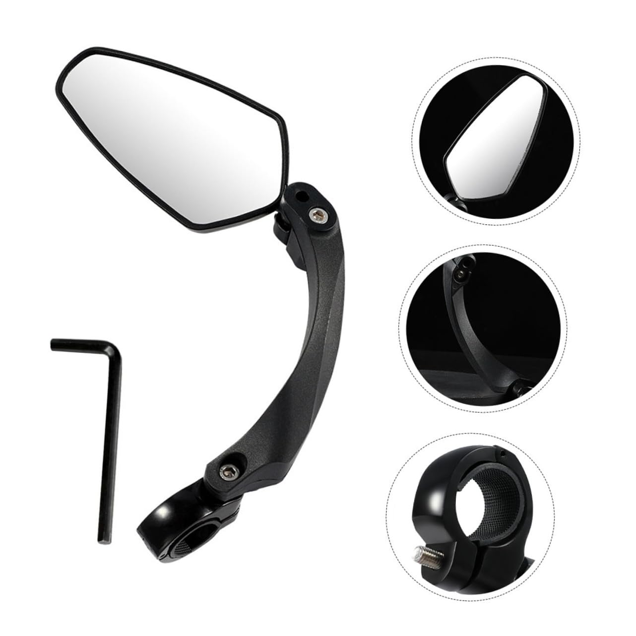 BESPORTBLE 3pezzi Specchietto Retrovisore Bici Girevole Specchietto Per Manubrio Leggero e Compatto Accessorio Resistente Per Biciclette e Monopattini Facile Da Installare Design Pratico e