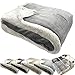 Produktbild JEMIDI Lammfell Optik Kuscheldecke Sherpa 220 x 180cm ca. 1700g Wohndecke Sofadecke XL XXL Felldecke Kuschel Decke Tagesdecke Lammfelldecke (Grau 220cm x 180cm)