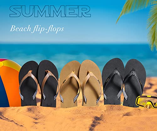 Kuailu Womens Arch Support Flip Flops Comfortable Yoga Mat Cushion Slip On Walking Thong Sandals Khaki Size 8 thumb #6