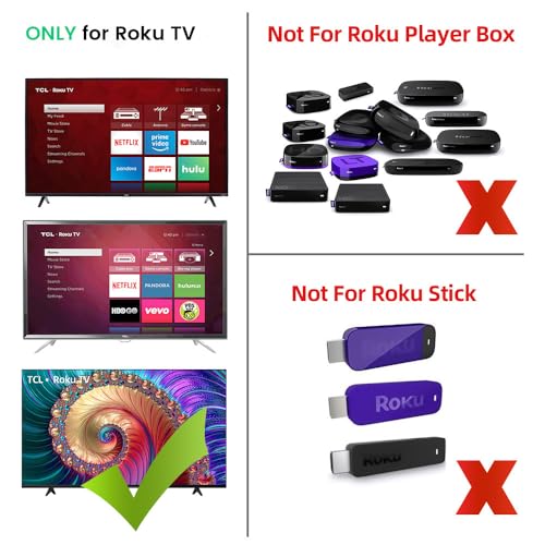 Image of Universal Remote for Roku TV, Replacement for TCL /Onn /Hisense /Insignia /Sharp Roku TVs