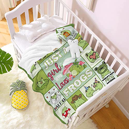 Just A Girl Who Loves Frogs Flannel Blanket - Image 4